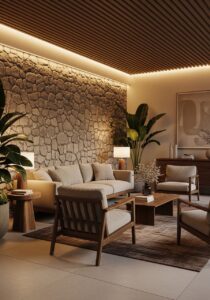7 Quiet Luxury Living Room Inspiration in Earthy Tones