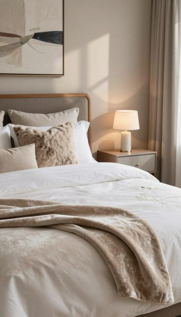 bedroom texture layering