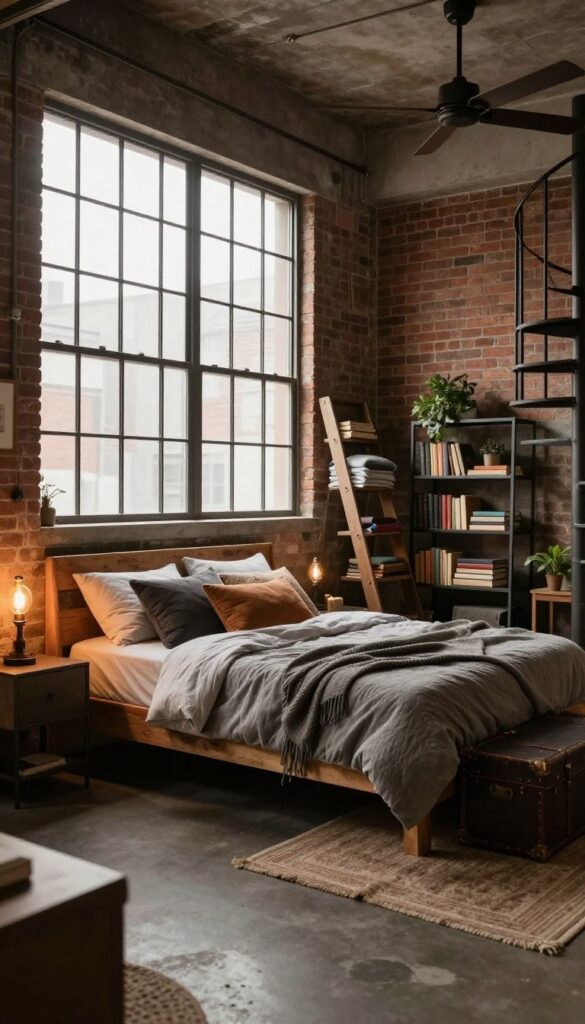 industrial bedroom